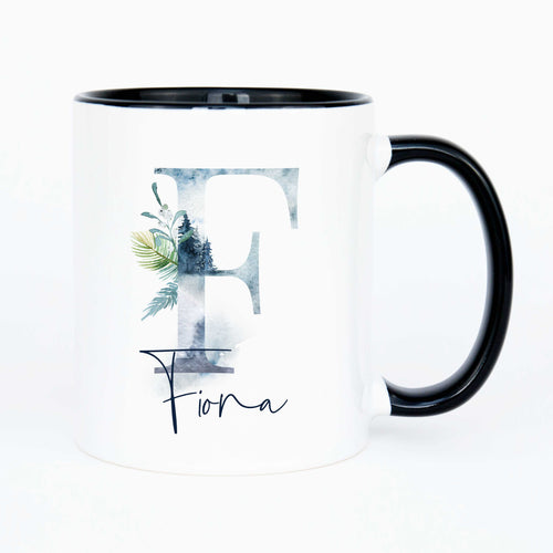 Winter monogram mug