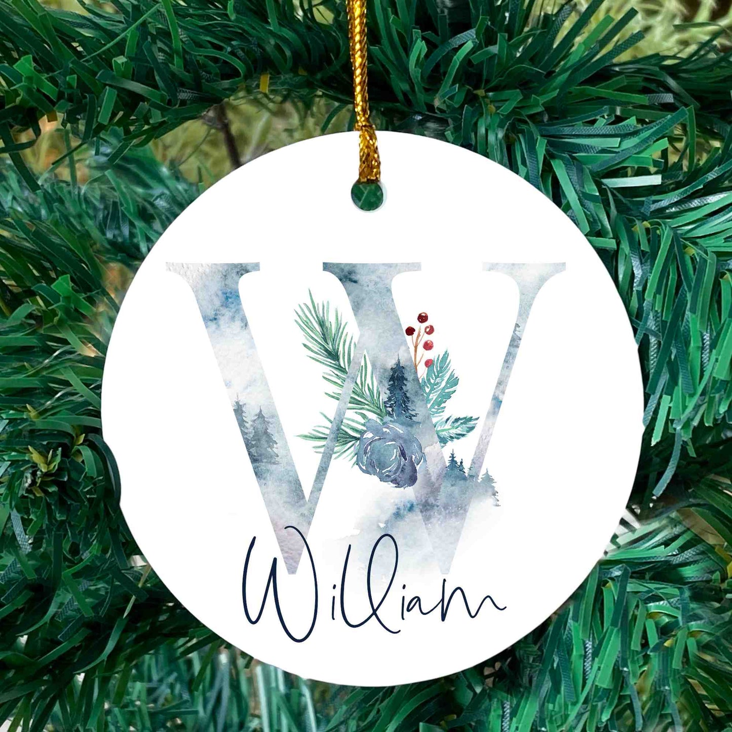 Custom monogrammed ornament