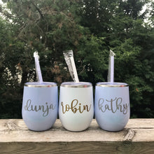 Load image into Gallery viewer, lilac silver women&#39;s personalized tumblers
